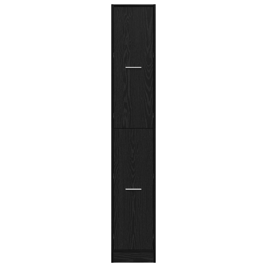 vidaXL Ντουλάπι Αποθήκης Μαύρης Δρυός 30x41x174.5 εκ. Κατασκευασμένο Ξύλο