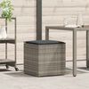 vidaXL Κουτί Μαξιλαριών Γκρι 50 x 50 x 50 cm συνθετικό ρατάν