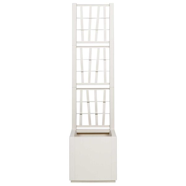 vidaXL Γλάστρος με πλέγμα λευκό 36 x 36 x 140 εκ. Πλαστικός