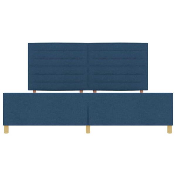 vidaXL Σκελετός Κρεβατιού με κεφαλάρι Μπλε 200 x 200 cm ύφασμα