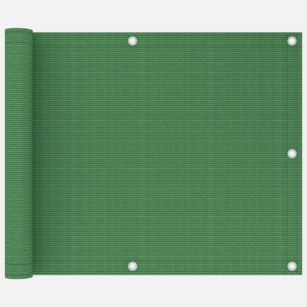 vidaXL Διαχωριστικό Βεράντας Ανοιχτό Πράσινο 75 x 500 εκ. από HDPE