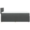 vidaXL Κρεβάτι Boxspring με Στρώμα Σκούρο Γκρι 100x200 εκ. Υφασμάτινο