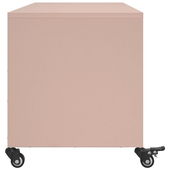 vidaXL Έπιπλο Τηλεόρασης Ροζ 100,5x39x43,5 εκ. Ατσάλι