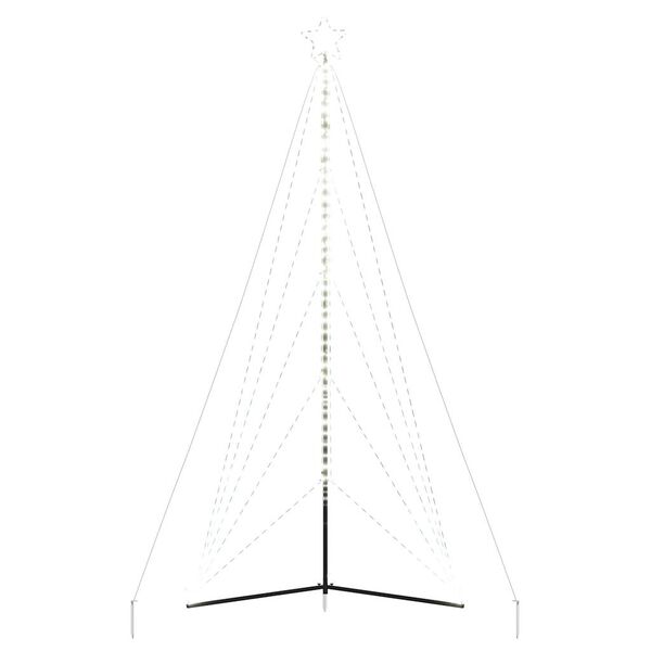vidaXL Χριστουγεννιάτικο δέντρο LED 615 LED Ψυχρό Λευκό 404,5 εκ.