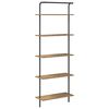 vidaXL Ράφι Βιβλίων artisan δρυς 60 x 24 x 168 εκ. Επεξεργασμένο ξύλο