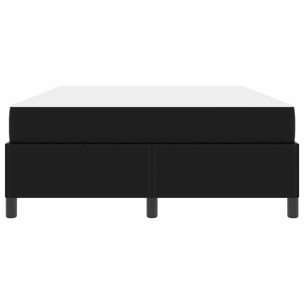 vidaXL Σκελετός κρεβατιού με στρώμα Μαύρο 160 x 200 cm Τεχνητό δέρμα