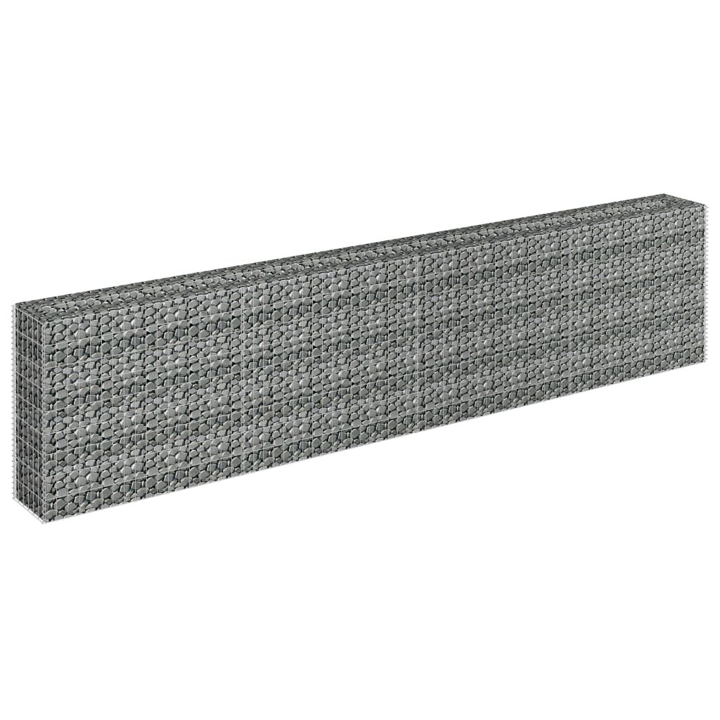 vidaXL Συρματοκιβώτιο-Γλάστρα Υπερυψωμένη 360x30x90 εκ. Γαλβ. Χάλυβας