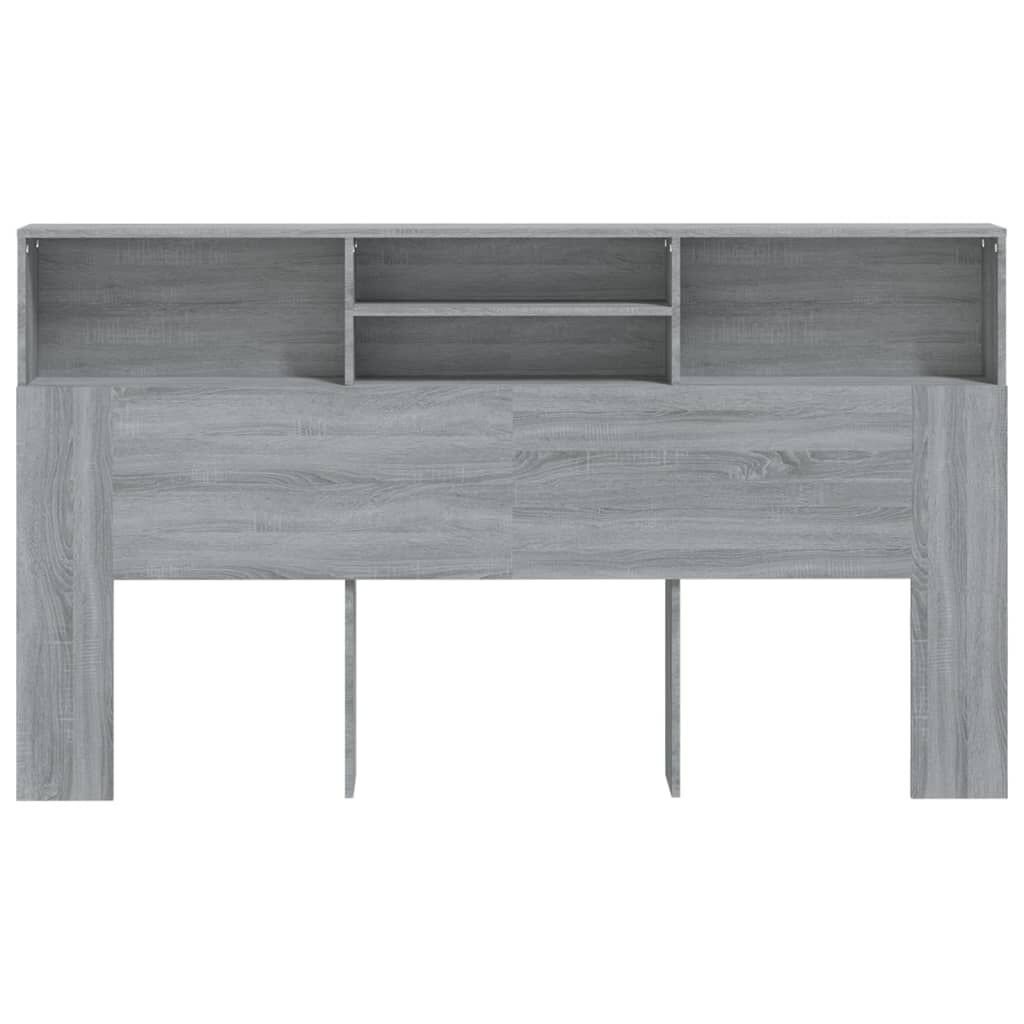 vidaXL Κεφαλάρι Με Αποθηκευτικό Χώρο Γκρι Sonoma 180 x 19 x 103,5 εκ.