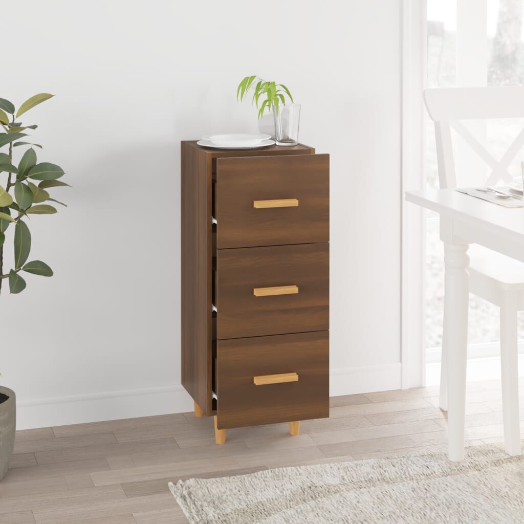 vidaXL Ντουλάπι Καφέ Δρυς 34,5 x 34 x 90 εκ. Επεξεργασμένο Ξύλο