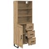 vidaXL Highboard Artisan Oak 69,5 x 34 x 180 &epsilon;&kappa;. &Epsilon;&pi;&epsilon;&xi;&epsilon;&rho;&gamma;&alpha;&sigma;&mu;έ&nu;&omicron; &xi;ύ&lambda;&omicron;