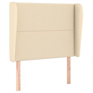 vidaXL Κεφαλάρι με Πτερύγια Κρεμ 93 x 23 x 118/128 εκ. Υφασμάτινο