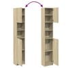 vidaXL Στήλη Μπάνιου Sonoma Δρυς 32 x 25,5 x 190εκ. Επεξεργασμένο Ξύλο