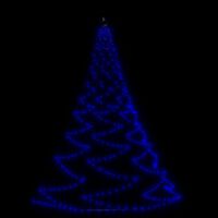 vidaXL Δέντρο Επιτοίχιο 260LED Μπλε 3μ. Εσωτ./Εξωτ Μετ. Γάντζοι