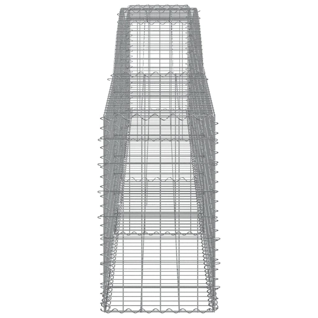 vidaXL Συρματοκιβώτια Τοξωτά 8 τεμ. 400x50x80/100 εκ. Γαλβαν. Ατσάλι