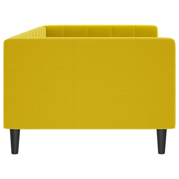 vidaXL Καναπές Κρεβάτι Κίτρινος 90 x 200 εκ. Βελούδινος