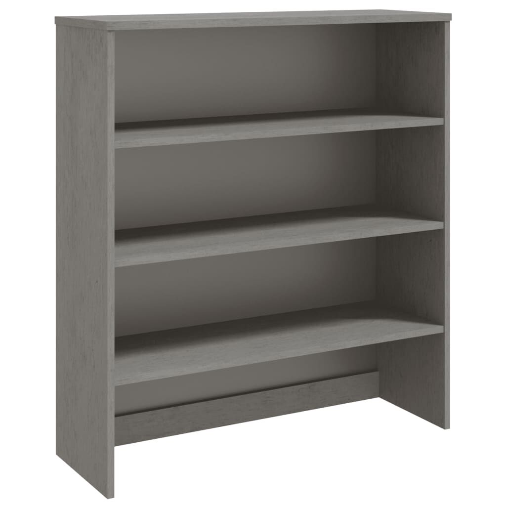 vidaXL Πάνω Μέρος Ντουλαπιού HAMAR Αν. Γκρι 90x30x100 εκ. Μασίφ Πεύκο