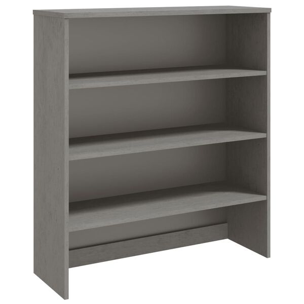 vidaXL Πάνω Μέρος Ντουλαπιού HAMAR Αν. Γκρι 90x30x100 εκ. Μασίφ Πεύκο