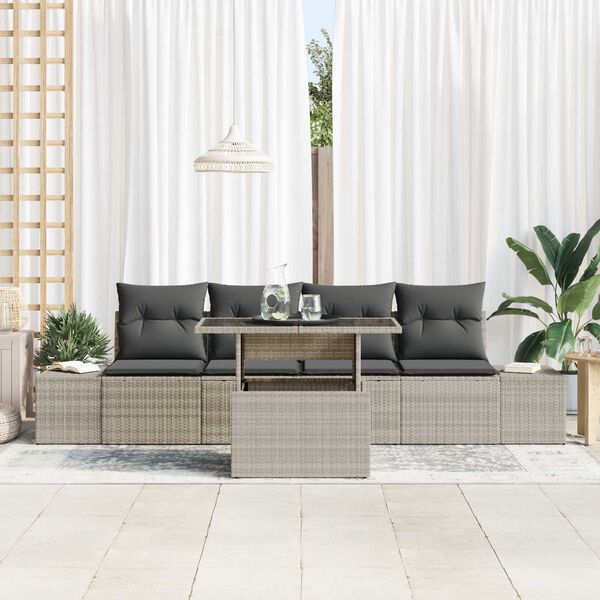 vidaXL Σετ Καναπέ Κήπου 5 pcs Ανοιχτό γκρι 100 x 55 x 73 εκ