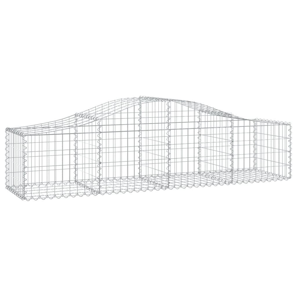 vidaXL Συρματοκιβώτια Τοξωτά 10 τεμ. 200x50x40/60 εκ. Γαλβαν. Ατσάλι