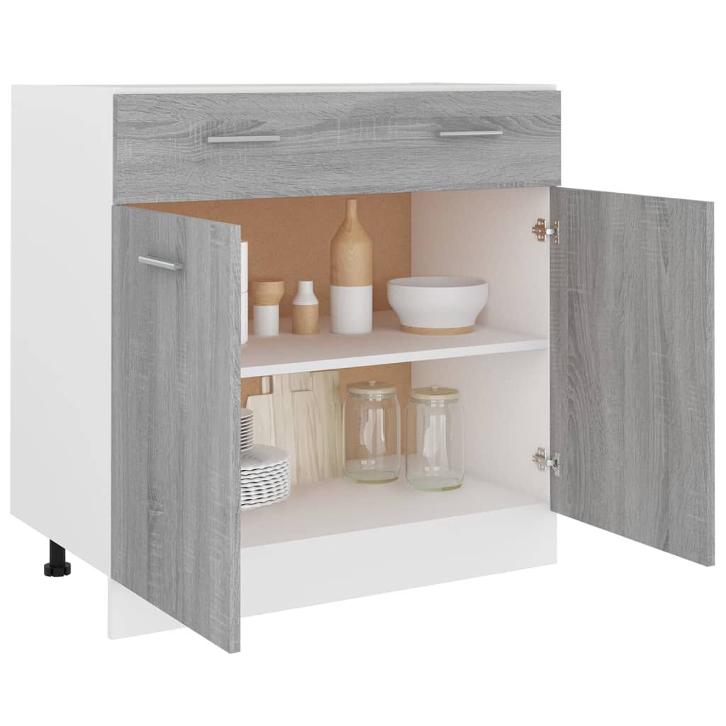 vidaXL Έπιπλο Με Συρτάρι Lyon Γκρι Sonoma 80x46x81,5 εκ. Επεξεργ. Ξύλο