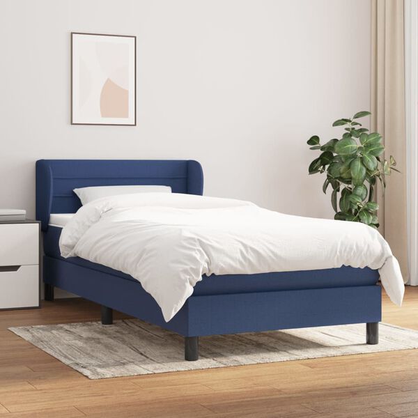 vidaXL &Kappa;&rho;&epsilon;&beta;ά&tau;&iota; Boxspring &mu;&epsilon; &Sigma;&tau;&rho;ώ&mu;&alpha; &Mu;&pi;&lambda;&epsilon; 100 x 200 &epsilon;&kappa;. &Upsilon;&phi;&alpha;&sigma;&mu;ά&tau;&iota;&nu;&omicron;