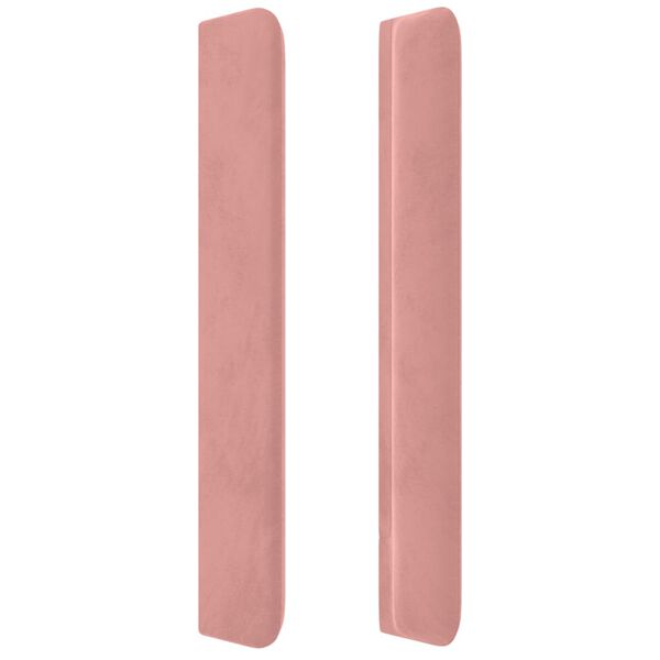 vidaXL Κεφαλάρι με Πτερύγια Ροζ 203x16x118/128 εκ. Βελούδινο