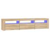 vidaXL Έ&pi;&iota;&pi;&lambda;&omicron; &Tau;&eta;&lambda;&epsilon;ό&rho;&alpha;&sigma;&eta;&sigmaf; &mu;&epsilon; LED Sonoma &Delta;&rho;&upsilon;&sigmaf; 180x35x40 &epsilon;&kappa;.