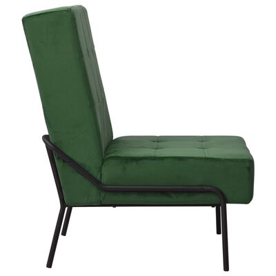 vidaXL Καρέκλα Χαλάρωσης 65 x 79 x 87 Σκούρο Πράσινο Βελούδινη