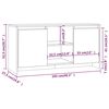vidaXL Έπιπλο Τηλεόρασης Λευκό 102 x 37,5 x 52,5 εκ. από Επεξ. Ξύλο
