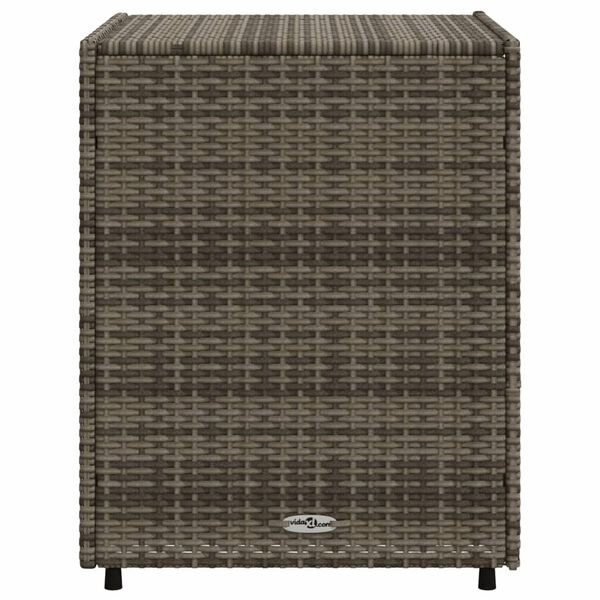 vidaXL Ντουλάπι Αποθήκευσης Κήπου Γκρι 55x59x69 εκ. Συνθετικό Ρατάν