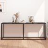 vidaXL Τραπέζι Κονσόλα Μαύρο Όψη Μαρμάρου 200x35x75,5 εκ. Ψημένο Γυαλί