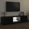 vidaXL Έπιπλο Τηλεόρασης με LED Μαύρο 140x40x36 εκ.