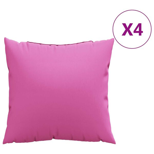 vidaXL Μαξιλάρια Throw 4 pcs Ροζ 60 x 60 cm ύφασμα