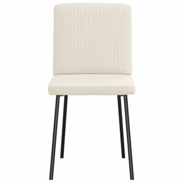 vidaXL Καρέκλες Τραπεζαρίας 2 τεμ. Κρεμ Βελούδινες