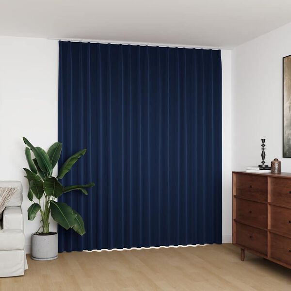 vidaXL Κουρτίνα Συσκότισης με Γάντζους Μπλε 290 x 245 εκ.