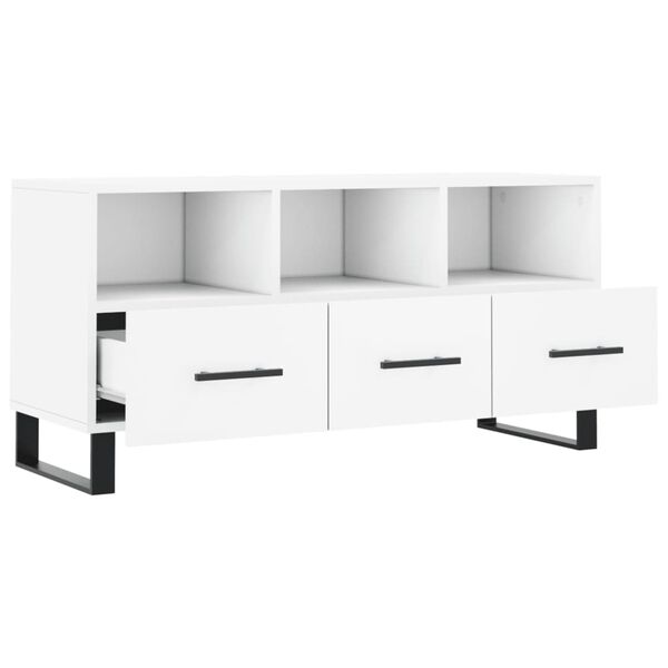 vidaXL Έπιπλο Τηλεόρασης Λευκό 102 x 36 x 50 εκ. από Επεξεργ. Ξύλο