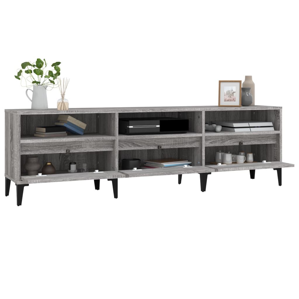 vidaXL Έπιπλο Τηλεόρασης Γκρι Sonoma 150x30x44,5 εκ. από Επεξεργ. Ξύλο