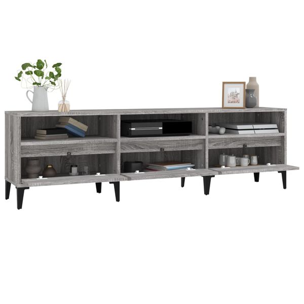 vidaXL Έπιπλο Τηλεόρασης Γκρι Sonoma 150x30x44,5 εκ. από Επεξεργ. Ξύλο