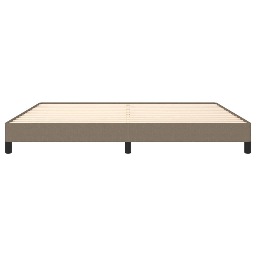vidaXL Σκελετός Κρεβατιού Χωρίς Στρώμα Taupe 200x200 εκ.Υφασμάτινο