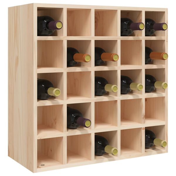 vidaXL Κάβα Κρασιών 56 x 25 x 56 εκ. από Μασίφ Ξύλο Πεύκου