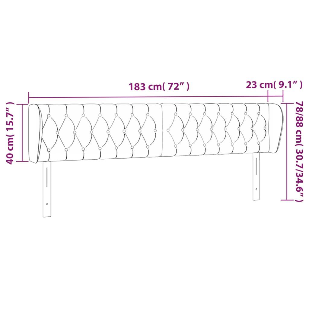 vidaXL Κεφαλάρι με Πτερύγια Μπλε 183x23x78/88 εκ. Υφασμάτινο