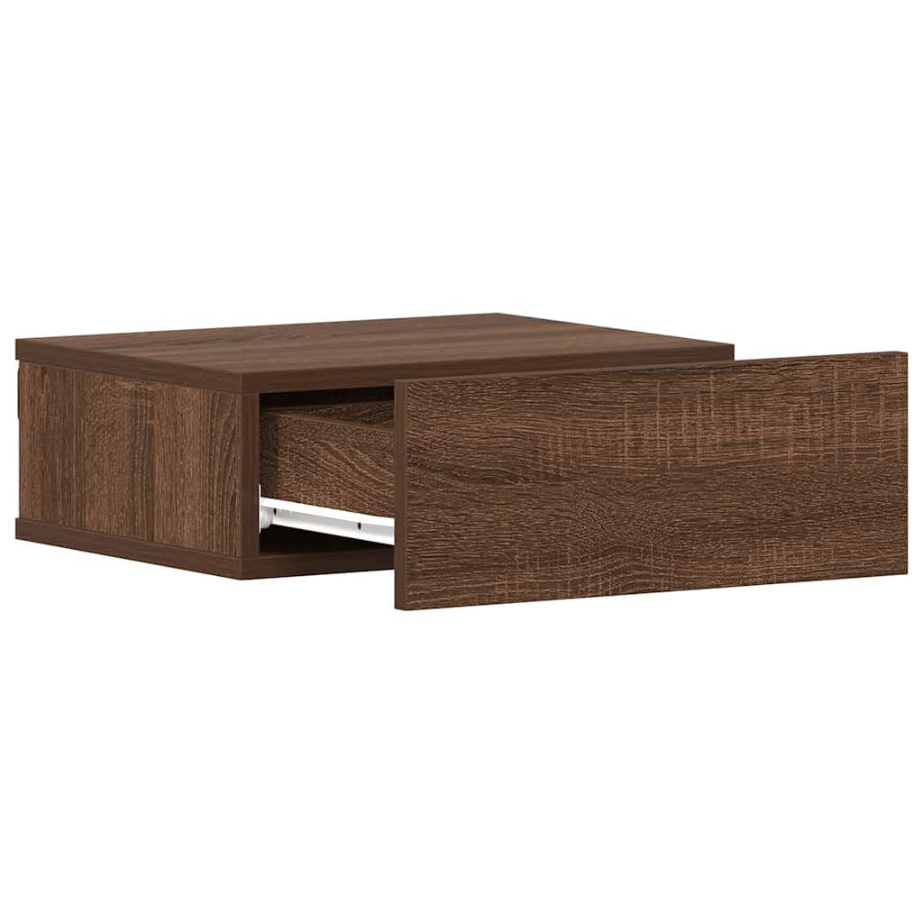 vidaXL Κομοδίνο Κρεμαστά Καφέ Δρυς 40x30x15 εκ. Επεξεργ. Ξύλο