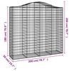vidaXL Συρματοκιβώτια Τοξωτά 4 τεμ. 200x50x180/200 εκ. Γαλβαν. Ατσάλι