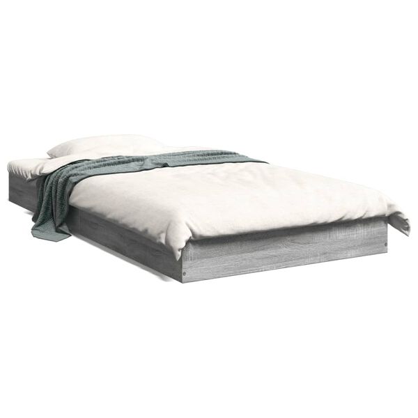 vidaXL Πλαίσιο Κρεβατιού Γκρι Sonoma 100x200 εκ. Επεξεργασμένο Ξύλο