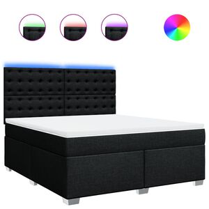 vidaXL &Kappa;&rho;&epsilon;&beta;ά&tau;&iota; Boxspring &mu;&epsilon; &Sigma;&tau;&rho;ώ&mu;&alpha; &Mu;&alpha;ύ&rho;&omicron; 180x200 &epsilon;&kappa;. &Upsilon;&phi;&alpha;&sigma;&mu;ά&tau;&iota;&nu;&omicron;