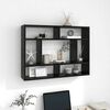 vidaXL Ραφιέρα Τοίχου Μαύρο 75x16x55 εκ. από Επεξεργασμένο Ξύλο