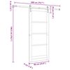 vidaXL Συρόμενη Πόρτα Άλλο ORKDAL Φυσικό και λευκό 86 x 198.5 cm