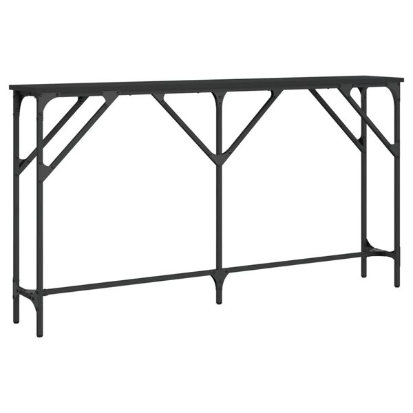 vidaXL Τραπέζι Κονσόλα Μαύρο 140 x 23 x 75 εκ. από Επεξεργασμένο Ξύλο