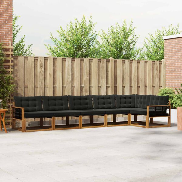 vidaXL &Sigma;&epsilon;&iota;&rho;ά &Kappa;&alpha;&nu;&alpha;&pi;έ &Epsilon;&xi;&omega;&tau;&epsilon;&rho;&iota;&kappa;&omicron;ύ &mu;&epsilon; &mu;&alpha;&xi;&iota;&lambda;ά&rho;&iota; 6 pcs &Phi;&upsilon;&sigma;&iota;&kappa;ό &kappa;&alpha;&iota; &Mu;&alpha;ύ&rho;&omicron;