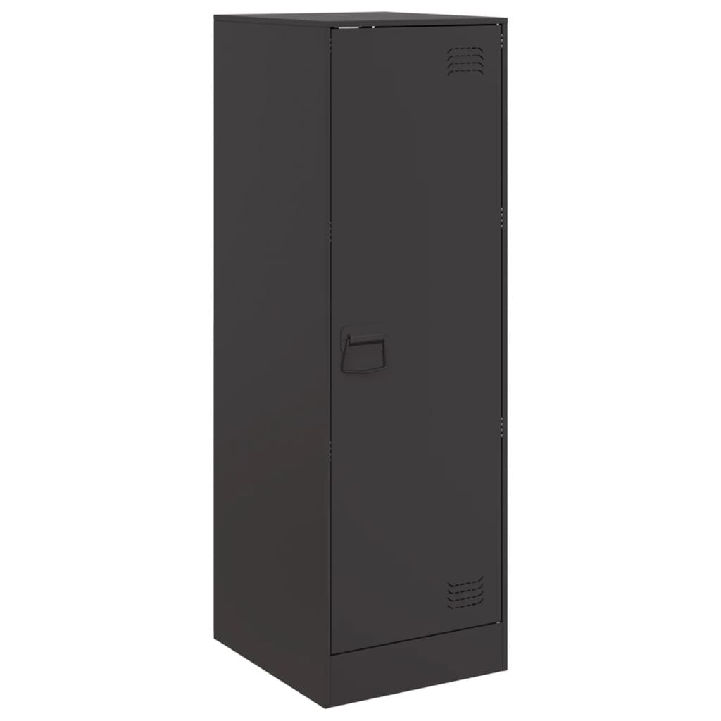 vidaXL Ντουλάπι Μαύρο 34,5x39x107 εκ. από Ατσάλι